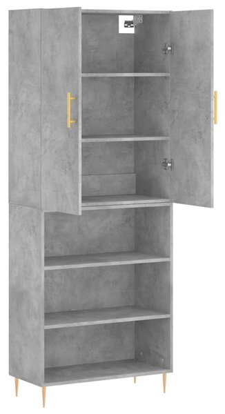 Skříň highboard betonově šedá 69,5x34x180 cm kompozitní dřevo 3196063