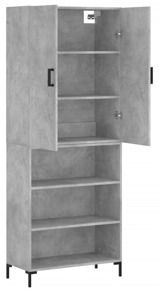 Skříň highboard betonově šedá 69,5x34x180 cm kompozitní dřevo 3196071
