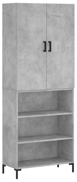 Skříň highboard betonově šedá 69,5x34x180 cm kompozitní dřevo 3196071