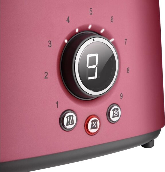 Sencor - Topinkovač s dvěma otvory a rozpékačem 1000W/230V růžová