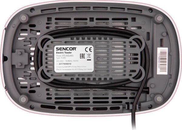 Sencor - Topinkovač s dvěma otvory a rozpékačem 1000W/230V růžová