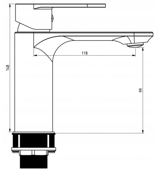 Mexen Milo baterie umyvadlová, chrom - 71300-00