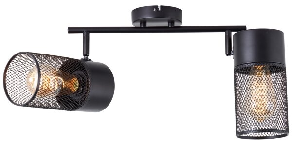 Brilliant - Bodové svítidlo KAMOLO 2xE27/40W/230V černá