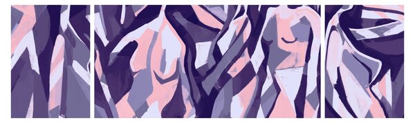 Obraz - Abstraktní ženy (170x50 cm)