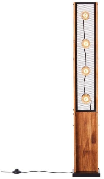 Brilliant - Stojací lampa CALANDRA 4xE27/42W/230V borovice