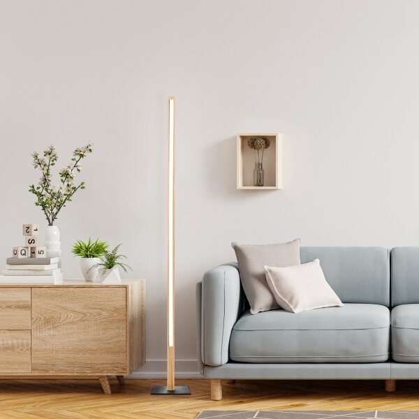 Brilliant - LED Stojací lampa ARION LED/14W/230V borovice