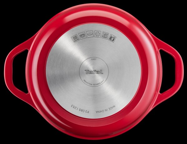 Tefal - Kastrol s poklicí 24 cm AIR červená