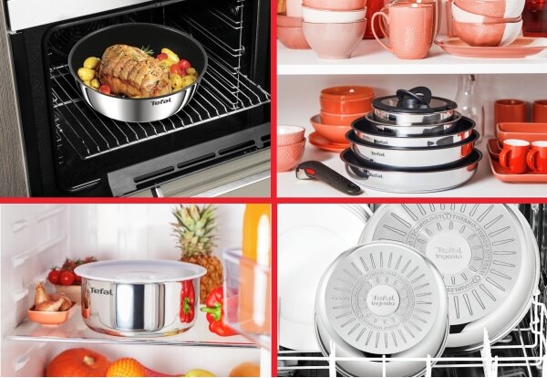 Tefal - Sada nádobí 5 ks INGENIO COOK nerez