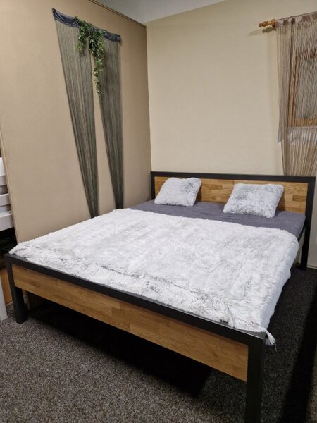 Nábytek ATIKA s.r.o. Kovová postel GENIUS 180x200 Antracit
