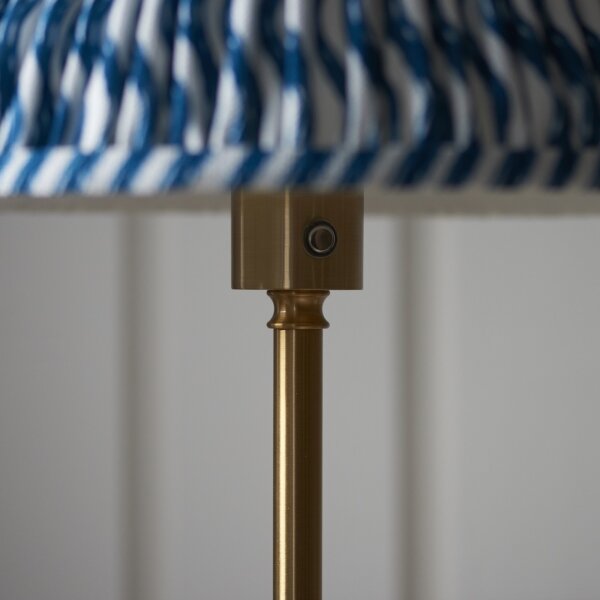 Endon 114778 - LED Stm. nabíjecí stojací lampa BURLEY LED/1,5W/5V mosaz/modrá