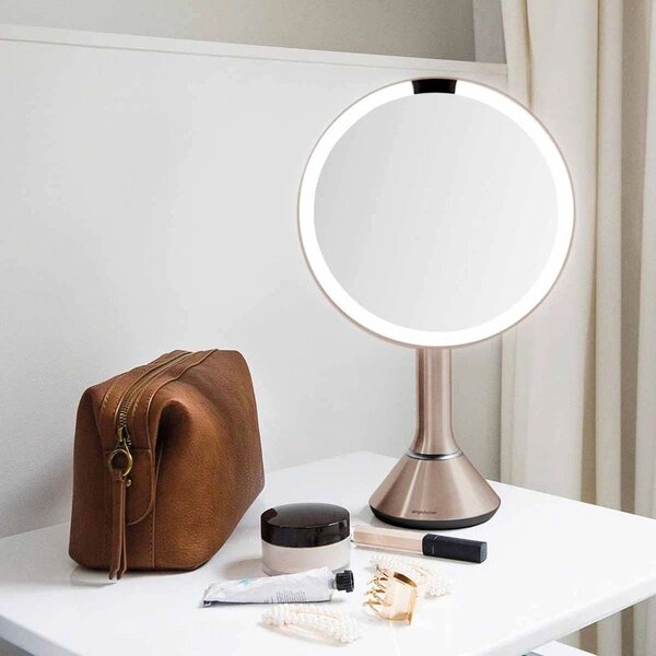 Kosmetické zvětšovací zrcadlo s osvětlením (5x) ø 20 cm Sensor – simplehuman