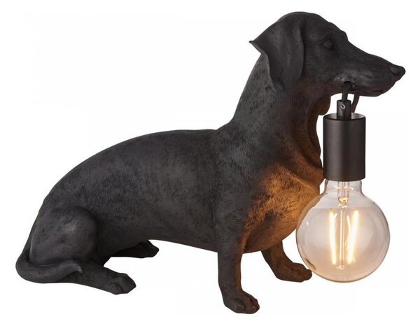 Endon 101188 - Stolní lampa DACHSHUND 1xE27/10W/230V černá