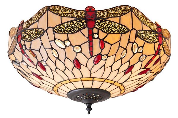 Endon 70723 - Stropní svítidlo Tiffany DRAGONFLY 2xE27/60W/230V pr. 41 cm