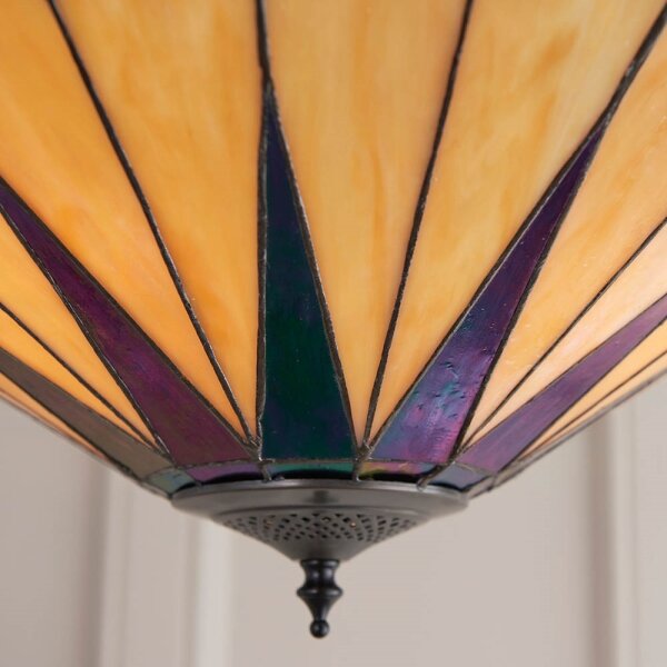 Endon 64043 - Přisazený lustr Tiffany DARK STAR 3xE27/60W/230V pr. 49 cm
