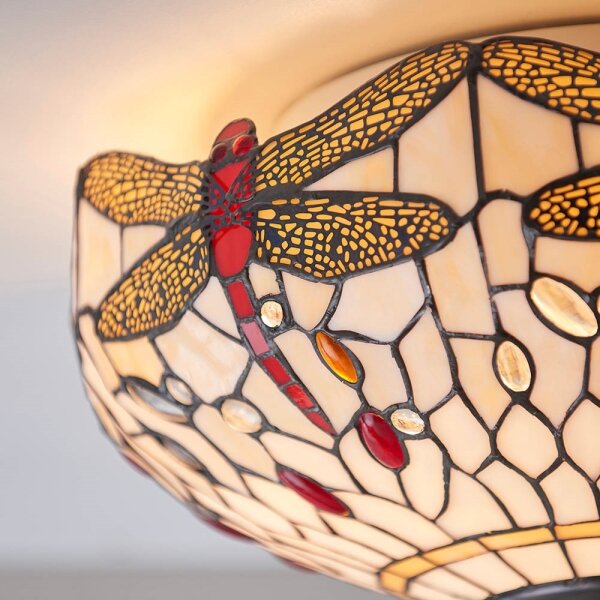 Endon 70723 - Stropní svítidlo Tiffany DRAGONFLY 2xE27/60W/230V pr. 41 cm