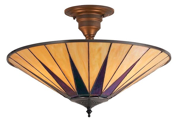 Endon 64043 - Přisazený lustr Tiffany DARK STAR 3xE27/60W/230V pr. 49 cm