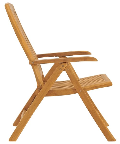 Skládací polohovací křesla s polštáři 2 ks, masivní teak 3196433