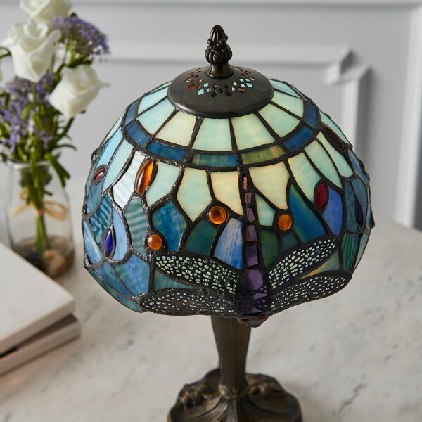 Endon 64088 - Stolní lampa Tiffany DRAGONFLY 1xE14/40W/230V pr. 20 cm