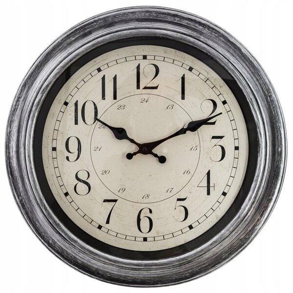 NÁSTĚNNÉ HODINY RETRO šedé elegantní STYLOVÉ 39 cm