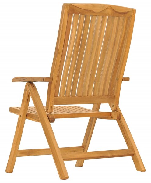 Skládací polohovací křesla s polštáři 4 ks, masivní teak 3196465