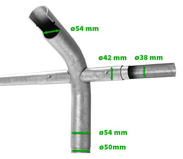 Párty stan 6x6m Max+ 2,6m - ohnivzdorný barva Bílá