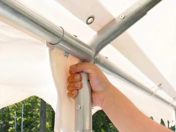 Párty stan 6x6m Max+ 2,6m - ohnivzdorný barva Bílá