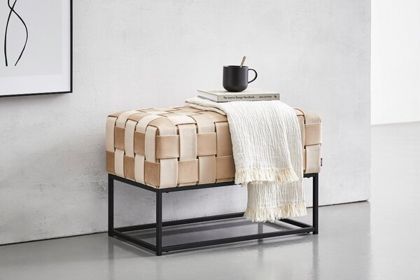 SEDACÍ LAVICE, kov, textil, 71/47/41 cm Xora - Taburety