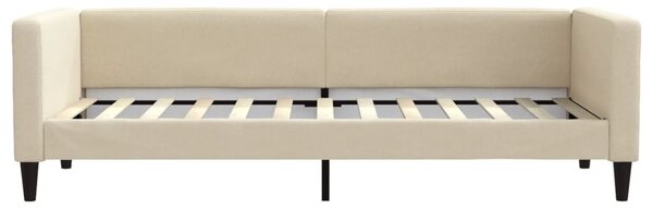Válenda s přistýlkou a zásuvkami krémová 80 x 200 cm textil 3196613