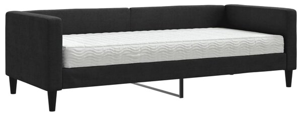 Válenda s matrací černá 80 x 200 cm textil 3196557