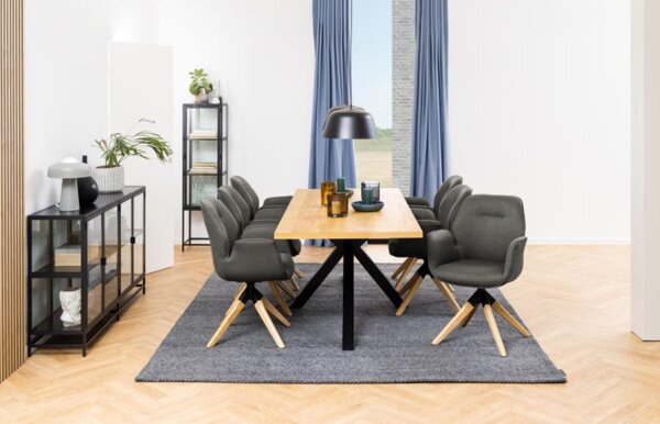 Actona Jídelní stůl Heaven II 220 cm divoký dub/černý