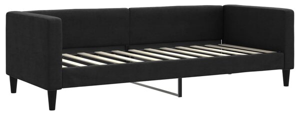 Válenda s matrací černá 80 x 200 cm textil 3196557