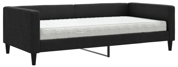 Válenda s matrací černá 100 x 200 cm textil 3196567