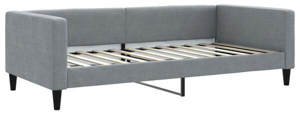 Válenda s matrací světle šedá 100 x 200 cm textil 3196565