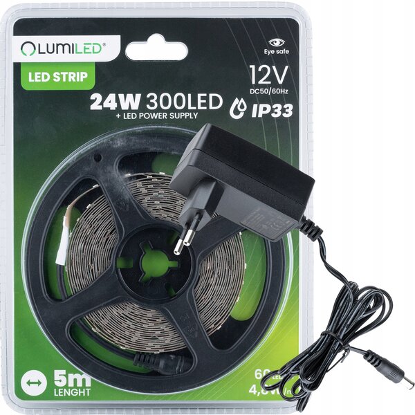 LED pásek Lumiled 5 m 24W neutrální bílá + napájecí zdroj