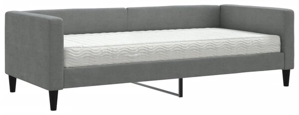 Válenda s matrací tmavě šedá 90 x 190 cm textil 3196571