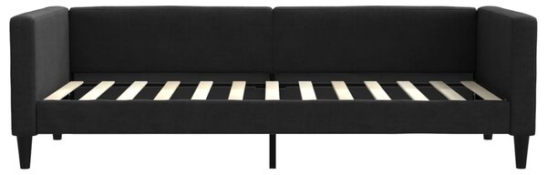 Válenda s přistýlkou a zásuvkami černá 100 x 200 cm textil 3196621