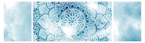 Obraz - Nebeská mandala (170x50 cm)