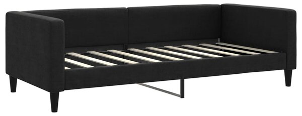 Válenda s přistýlkou a matracemi černá 90 x 190 cm textil 3196608