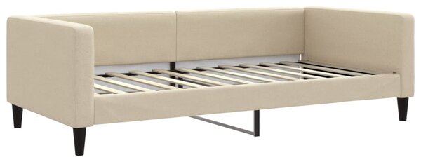 Válenda s matrací krémová 100 x 200 cm textil 3196569