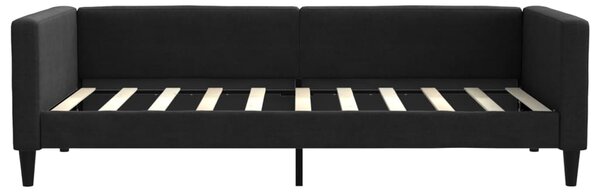 Válenda s přistýlkou černá 90 x 190 cm textil 3196590