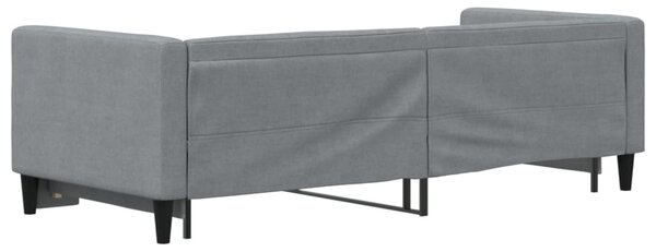 Válenda s přistýlkou světle šedá 80 x 200 cm textil 3196573
