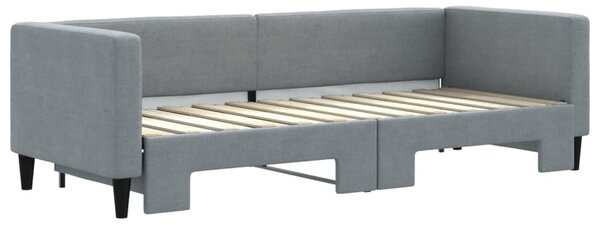 Válenda s přistýlkou světle šedá 80 x 200 cm textil 3196573