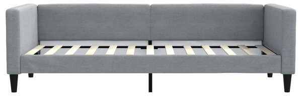 Válenda s přistýlkou světle šedá 80 x 200 cm textil 3196573