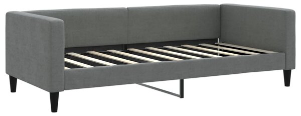 Válenda s přistýlkou a zásuvkami tmavě šedá 90 x 190 cm textil 3196625