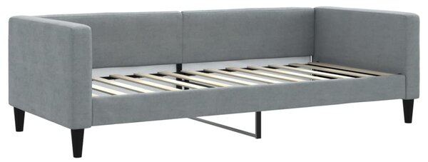 Válenda s přistýlkou a zásuvkami světle šedá 90 x 200 cm textil 3196632