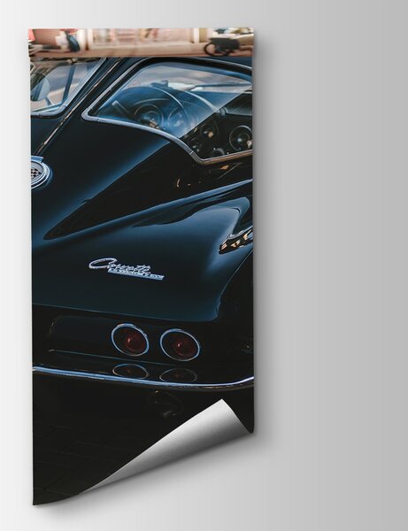Fototapeta Černé auto zaparkované na ulici, Designové fototapety na zeď, Populární fototapety, u94987 - Tapeko.co.cz