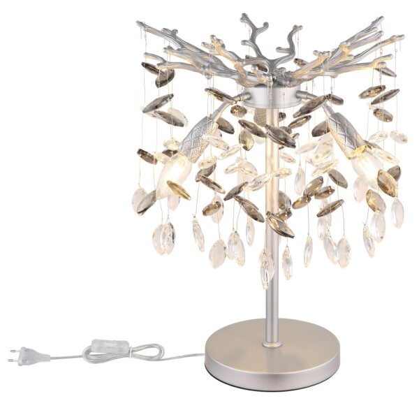 Globo 64138TS - Stolní lampa QUEENA 3xE14/40W/230V stříbrná