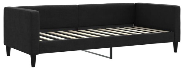 Válenda s přistýlkou a zásuvkami černá 100 x 200 cm textil 3196639