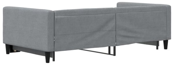 Válenda s přistýlkou světle šedá 100 x 200 cm textil 3196583