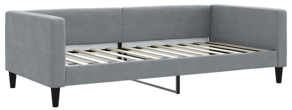 Válenda s přistýlkou světle šedá 100 x 200 cm textil 3196583